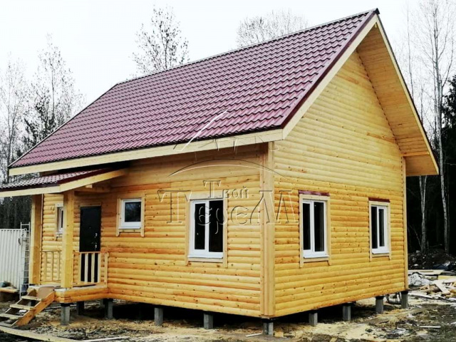 Строительство дома из бруса 7 на 9 м. пос. Владимировка
