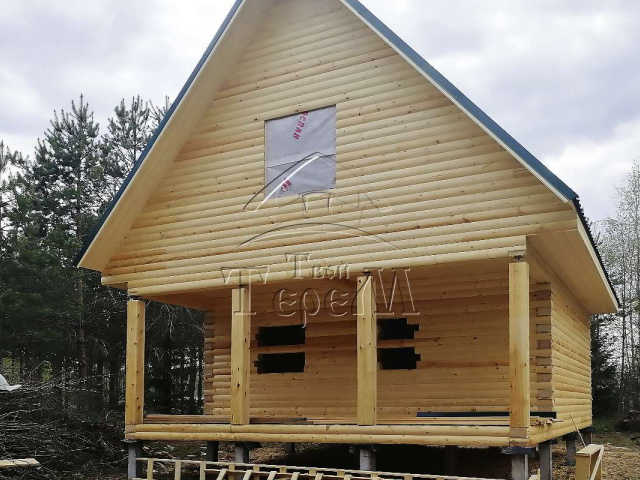 Строительство дома из бруса 6 на 8 м. д. Васильево