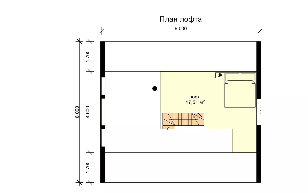 Каркасный дом 8 на 13 м. проект 181-К | Каркасные дома с мансардой под  ключ, без отделки - недорого в СПб, проекты и цены