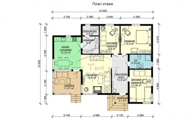 планировка одноэтажного каркасного дома 10 на 13 одноэтажный каркасный дом план 10х13