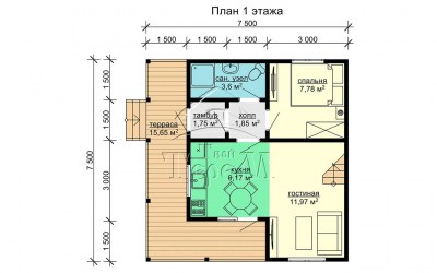 karkasnyj-dom-7_5-na-7_5-cena-spb-proekt-150-k-plan-1